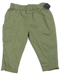 Khaki plátěné kalhoty F&F