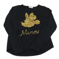 Černé triko s Minnie Disney