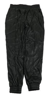 Černé koženkové kalhoty Primark 