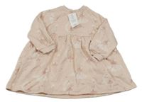 Nové - Světlerůžové teplákové šaty s obrázky F&F