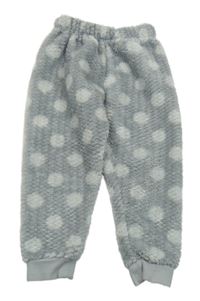 Šedé puntíkaté chlupaté domácí kalhoty Nutmeg