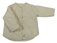 Světlebéžová prošívaná šusťáková zateplená bunda F&F