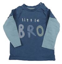 Tmavomodro-modré triko s nápisem Nutmeg