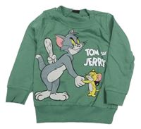 Zelená lehká mikina s Tom a Jerry 