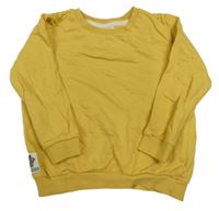 Žlutá mikina s nášivkou so cute