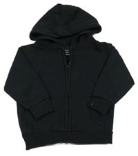 Černá propínací mikina s kapucí Primark