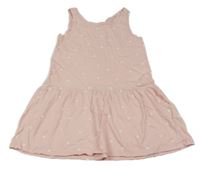 Světlerůžové puntíkaté bavlněné šaty H&M