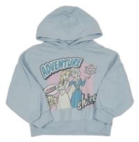 Světlemodrá crop mikina s Frozen a kapucí M&S