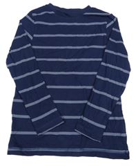 Tmavomodré pruhované triko