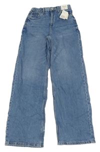 Nové - Modré wide leg rifle H&M