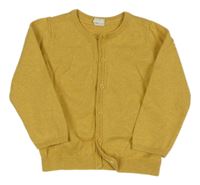 Hořčicový propínací svetr H&M
