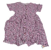 Nové - Růžové propínací šaty s leopardím vzorem Dunnes