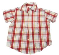 Červeno-bílá kostkovaná košile Adams