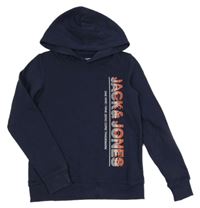 Tmavomodrá mikina s kapucí Jack & Jones