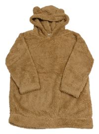 Světlehnědá chlupatá mikina s kapucí H&M