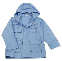 Světlemodrá šusťáková jarní bunda s kapucí Impidimpi