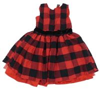 Černo-červené kostkované šaty 