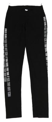 Černé tregíny s nápisy C&A vel.176