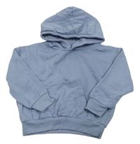 Modrá oversize mikina s logem a kapucí Primark