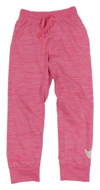 Neonově růžové melírované sportovní tepláky s logem Nike