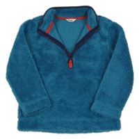 Modrá chlupatá mikina se stojáčkem M&Co.