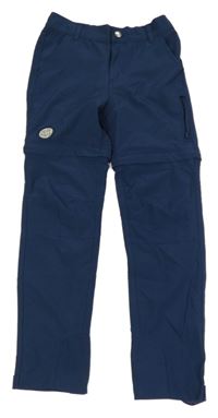 Tmavomodré šusťákové outdoorové kalhoty Alive