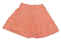 Neonově oranžová bavlněná sukně s mušlemi Dunnes