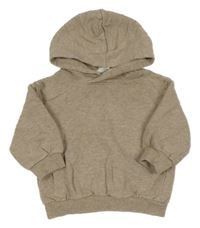 Hnědá melírovaná mikina s kapucí H&M