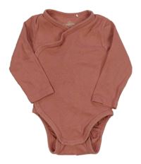Růžové žebrované zavinovací body H&M