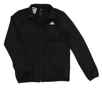 Černá propínací sportovní mikina s logem Adidas