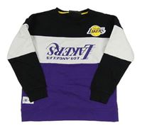 Fialovo-černo-bílá mikina NBA