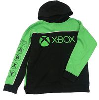 Černo-zelená mikina X-box s kapucí Primark