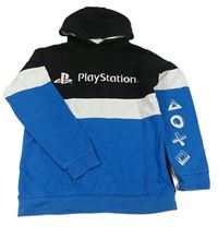 Modro-černo-bílá mikina PlayStation s kapucí Primark
