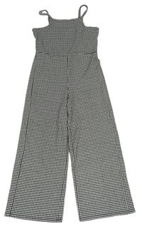 Černo-bílé vzorované culottes kalhoty C&A