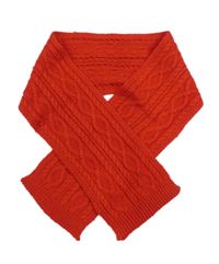 Červená pletená třpytivá šála George 