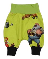 Limetkovo-černé turecké tepláky s obrázky