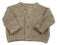 Béžový propínací svetr H&M