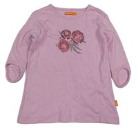 Růžové triko s květy Gin Tonic