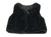 Tmavošedá kožešinová podšitá vesta Kiabi