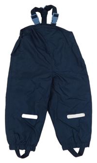 Tmavomodré šusťákové podšité laclové kalhoty Impidimpi