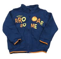 Tmavomodrá propínací mikina s nápisem Lupilu