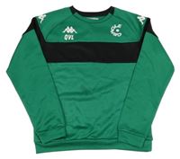 Zeleno-černá sportovní mikina s logem Kappa