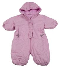 Růžová šusťáková zimní kombinéza s kapucí Impidimpi
