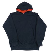 Tmavomodrá mikina s kapucí 