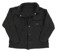 Šedá žebrovaná propínací mikina George 