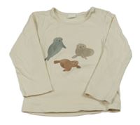 Smetanové triko s tuleni H&M