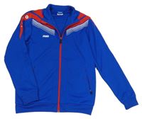 Kobaltově modro-červená propínací sportovní mikina s logem Jako