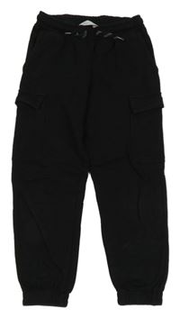 Černé cargo tepláky H&M