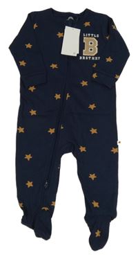 Nové - Tmavomodrý žebrovaný overal s hvězdičkami Next