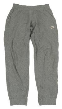 Šedé tepláky s logem Nike